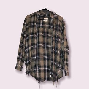 American Eagle Distressed Flannel